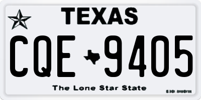 TX license plate CQE9405