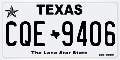 TX license plate CQE9406