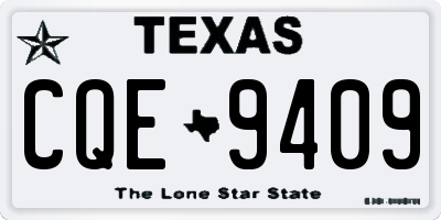 TX license plate CQE9409