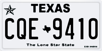 TX license plate CQE9410