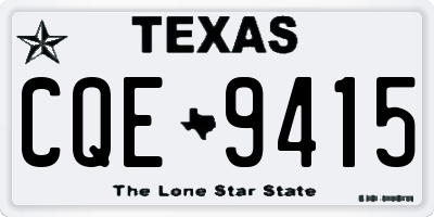 TX license plate CQE9415