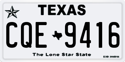 TX license plate CQE9416