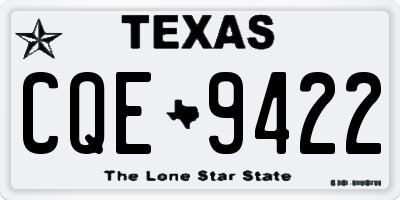 TX license plate CQE9422