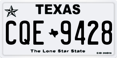 TX license plate CQE9428