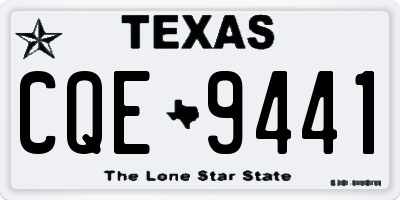 TX license plate CQE9441