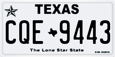 TX license plate CQE9443