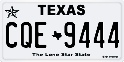 TX license plate CQE9444