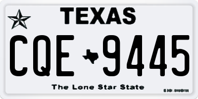 TX license plate CQE9445