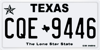TX license plate CQE9446