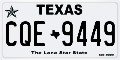 TX license plate CQE9449