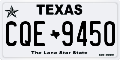 TX license plate CQE9450
