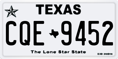 TX license plate CQE9452