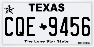 TX license plate CQE9456