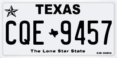 TX license plate CQE9457