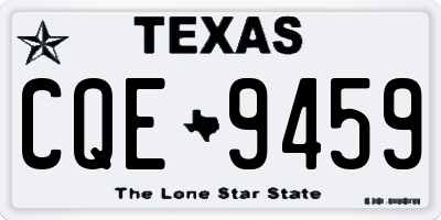 TX license plate CQE9459