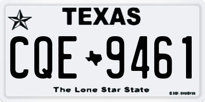 TX license plate CQE9461