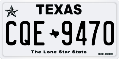 TX license plate CQE9470