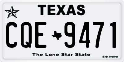 TX license plate CQE9471