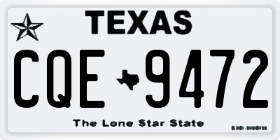 TX license plate CQE9472