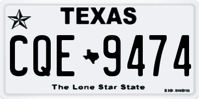 TX license plate CQE9474