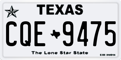 TX license plate CQE9475