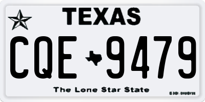 TX license plate CQE9479