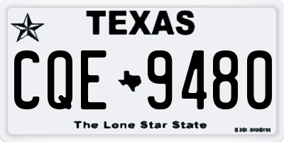 TX license plate CQE9480