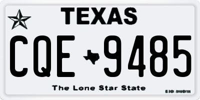 TX license plate CQE9485