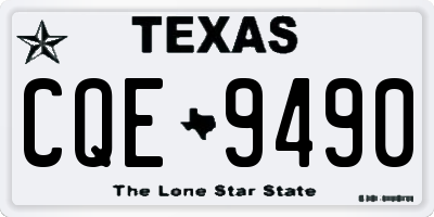 TX license plate CQE9490