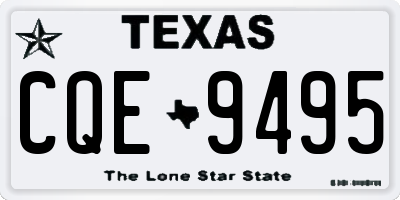 TX license plate CQE9495