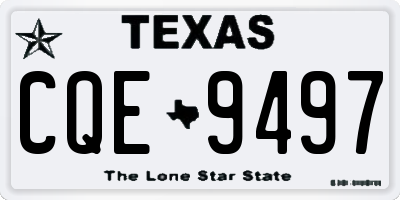 TX license plate CQE9497