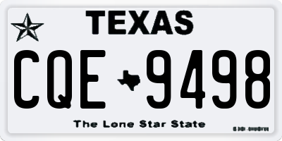 TX license plate CQE9498