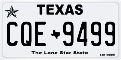 TX license plate CQE9499