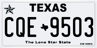 TX license plate CQE9503