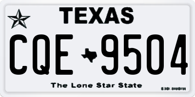 TX license plate CQE9504