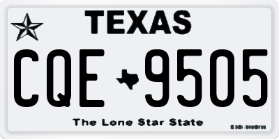 TX license plate CQE9505
