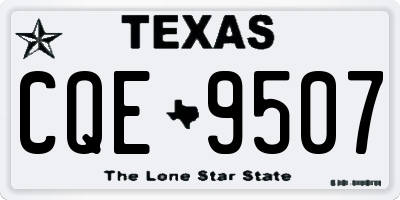 TX license plate CQE9507