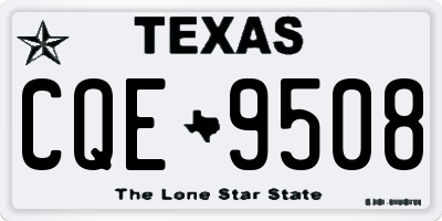 TX license plate CQE9508