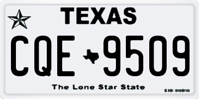 TX license plate CQE9509
