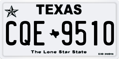 TX license plate CQE9510