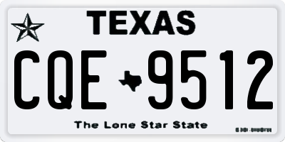 TX license plate CQE9512