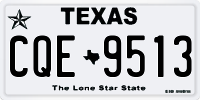 TX license plate CQE9513