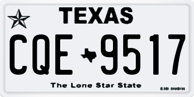 TX license plate CQE9517