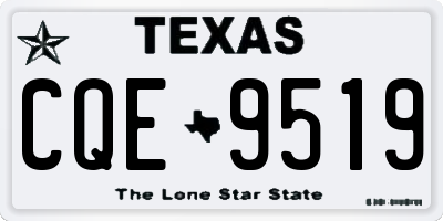 TX license plate CQE9519