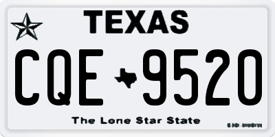 TX license plate CQE9520