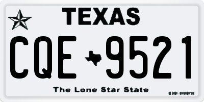 TX license plate CQE9521