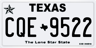 TX license plate CQE9522