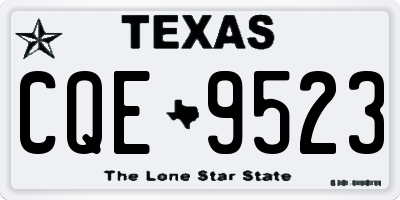 TX license plate CQE9523