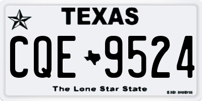 TX license plate CQE9524