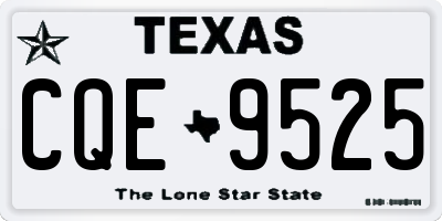 TX license plate CQE9525